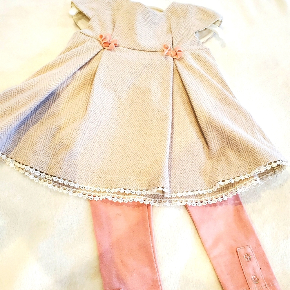 ❤HOST PICK!!!❤Tahari Toddler Dress and Legging Set